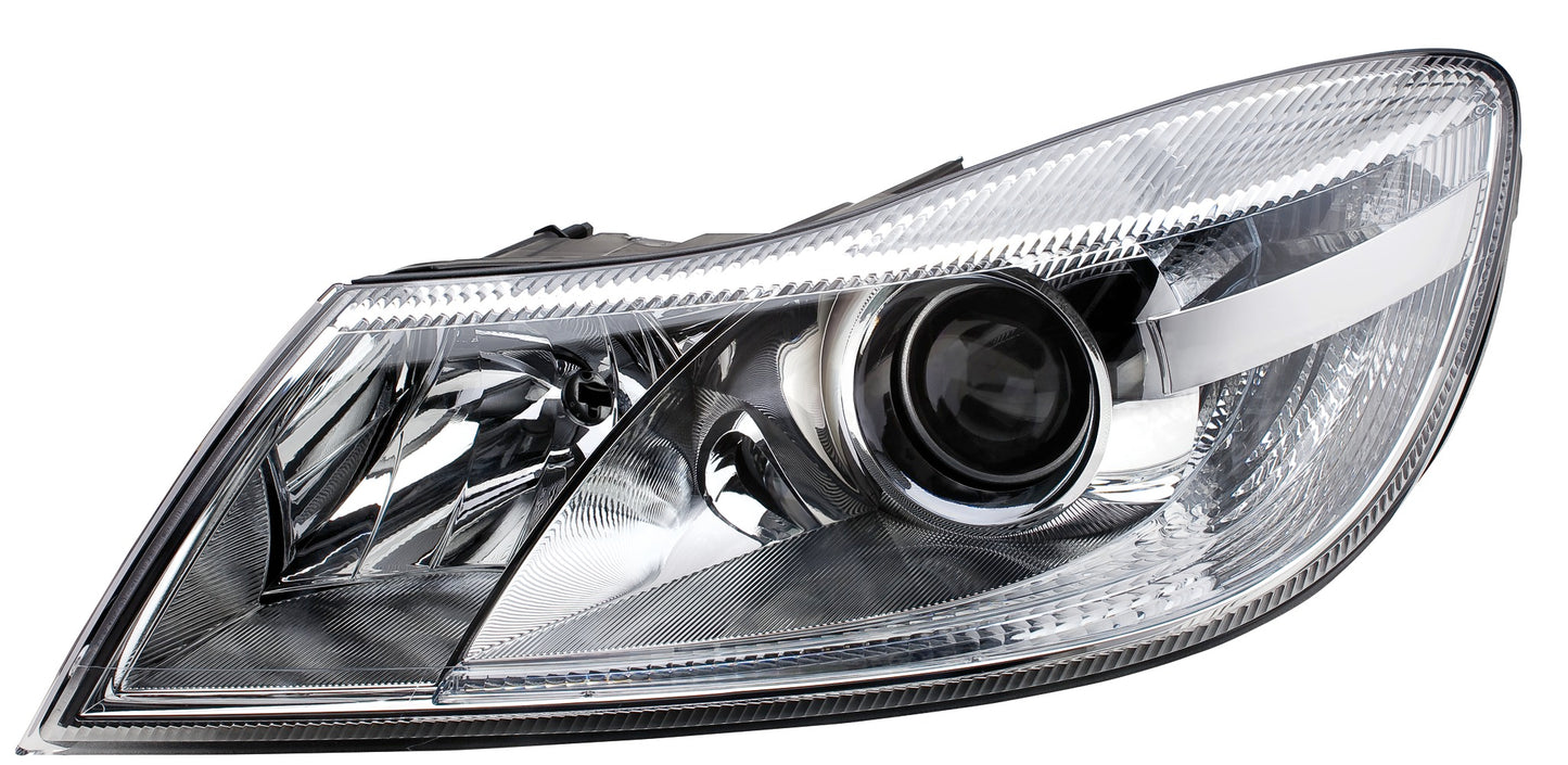 HELLA Halogen/FF/DE-Headlight - left - for e.g. Skoda Octavia II (1Z3) 1EL247052-251
