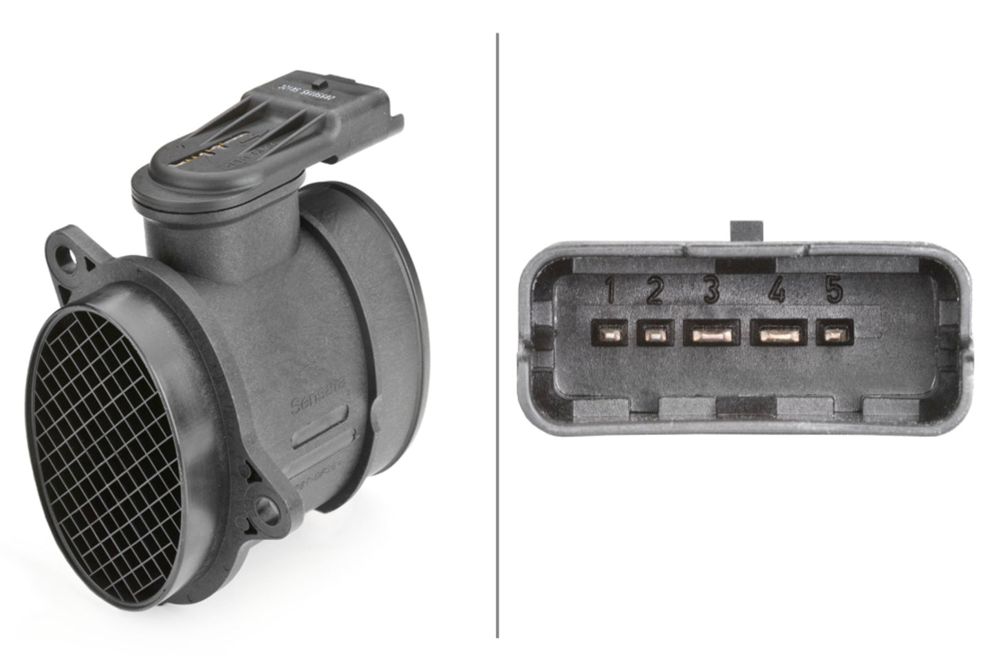HELLA Mass Air Flow Sensor - 5-pin connector - Bolted 8ET009142-541