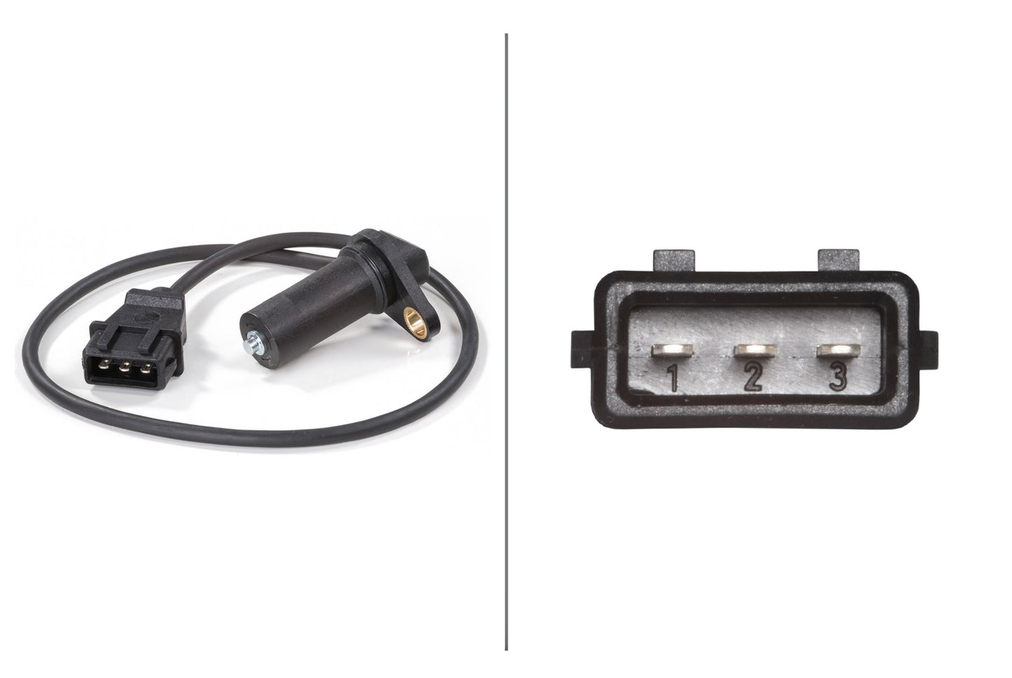 HELLA Sensor, crankshaft pulse - 12V - 3-pin connector 6PU009110-611