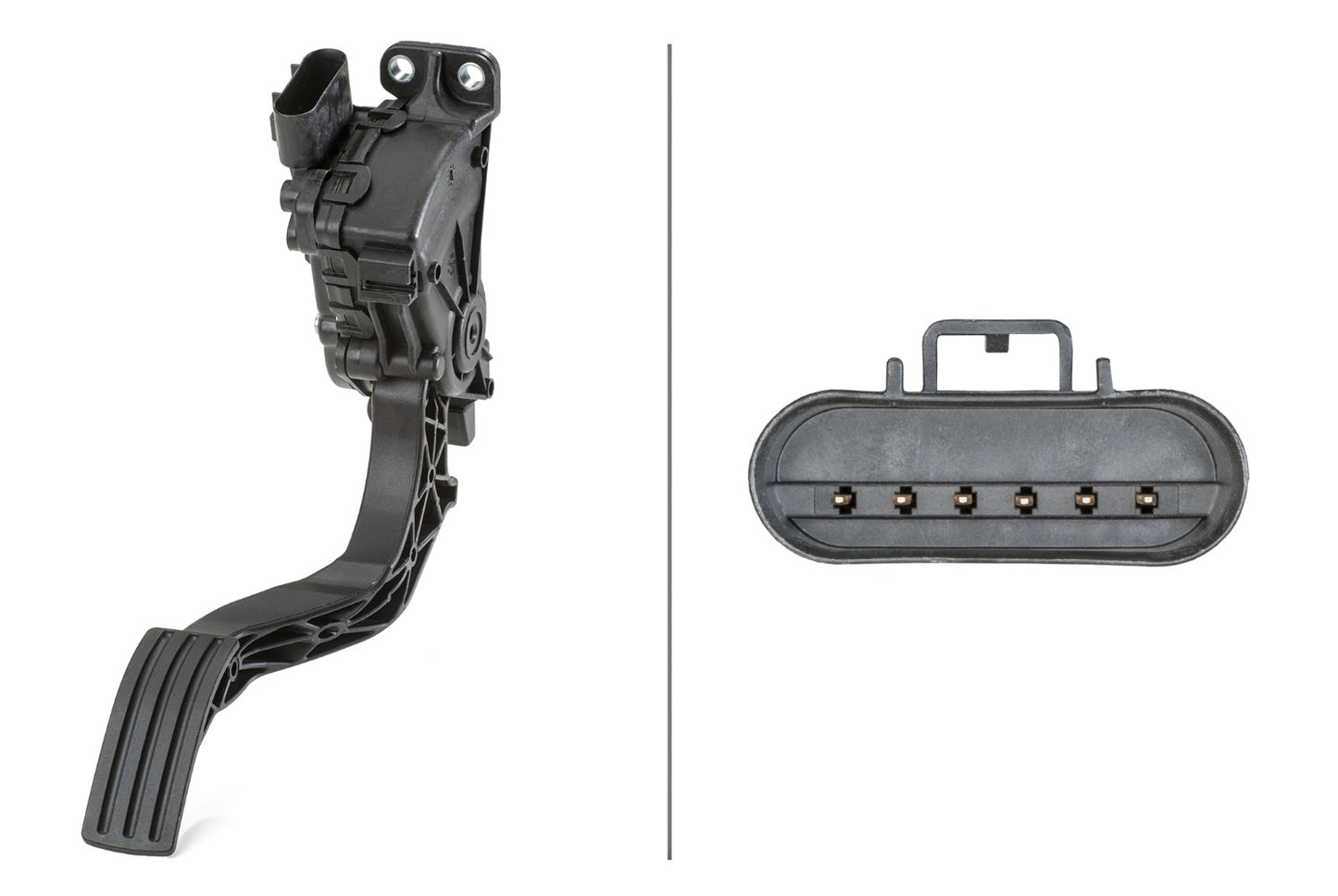 HELLA Sensor, accelerator pedal position - for left-hand drive vehicles - 6-pin connec 6PV010946-151