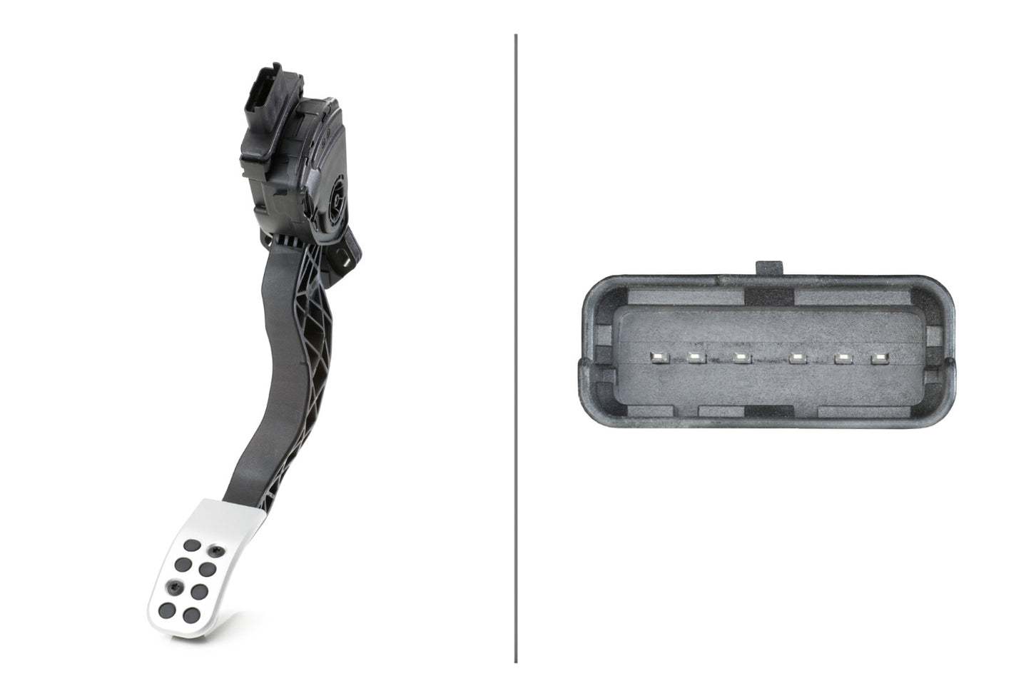 HELLA Sensor, accelerator pedal position - for left-hand drive vehicles - 6-pin connec 6PV009949-731