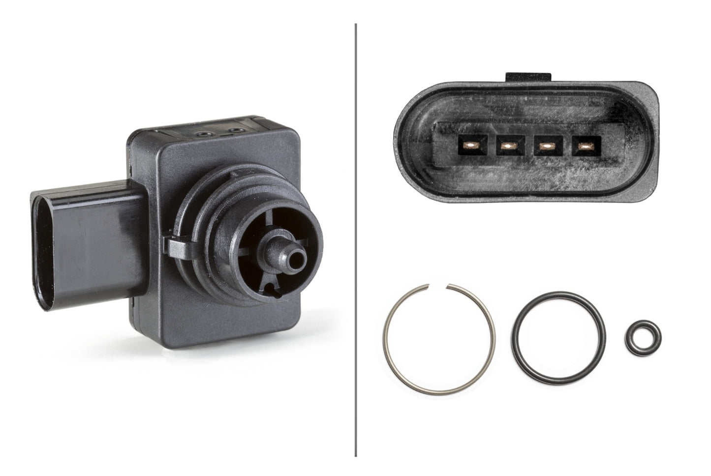 HELLA Pressure Sensor, brake booster - 4-pin connector - Plugged 6PP013112-271