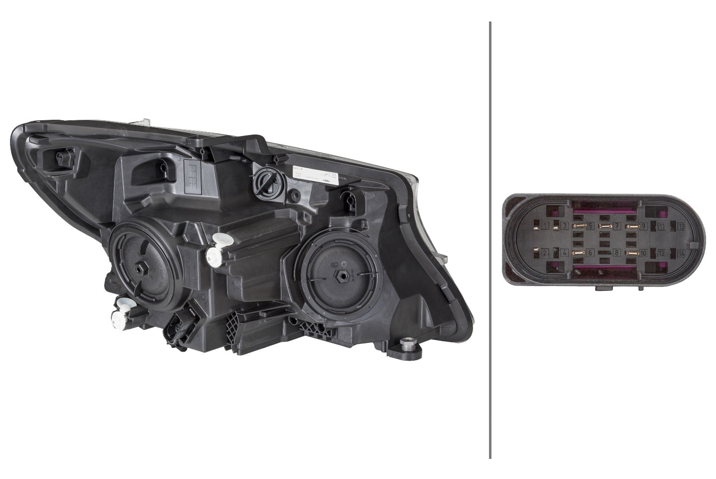 HELLA FF/Halogen-Headlight - left - for e.g. Mercedes-Benz V-Class (W447) 1EL011284-871