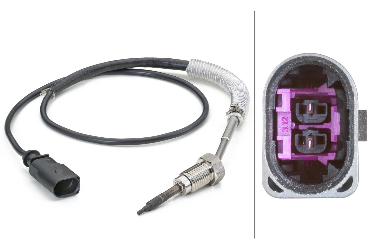 HELLA Sensor, exhaust gas temperature - 2-pin connector 6PT014494-261