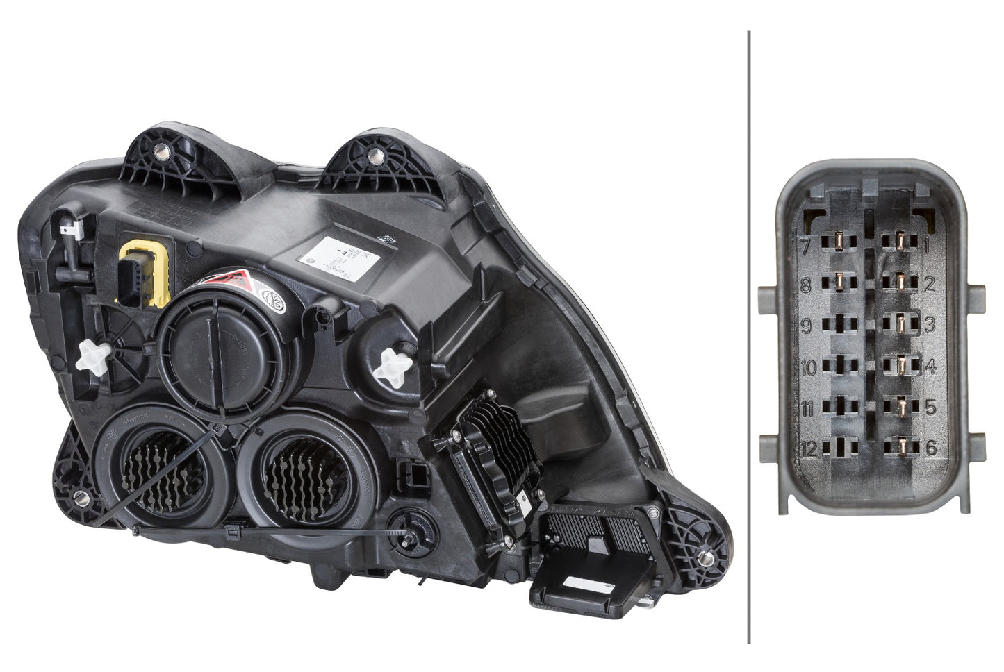 HELLA LED/Halogen/FF-Headlight - left - for e.g. DAF XF FTP 410, FTR 410, FTS 410 1EX010116-711