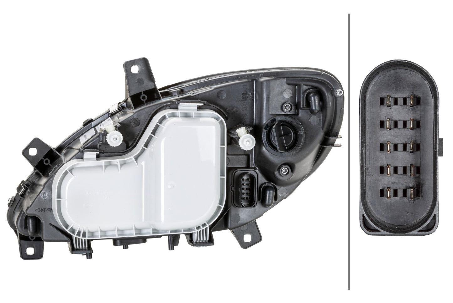 HELLA Halogen-Headlight - right - for e.g. Mercedes-Benz Vito / Mixto Box (W639) 1EG246041-021