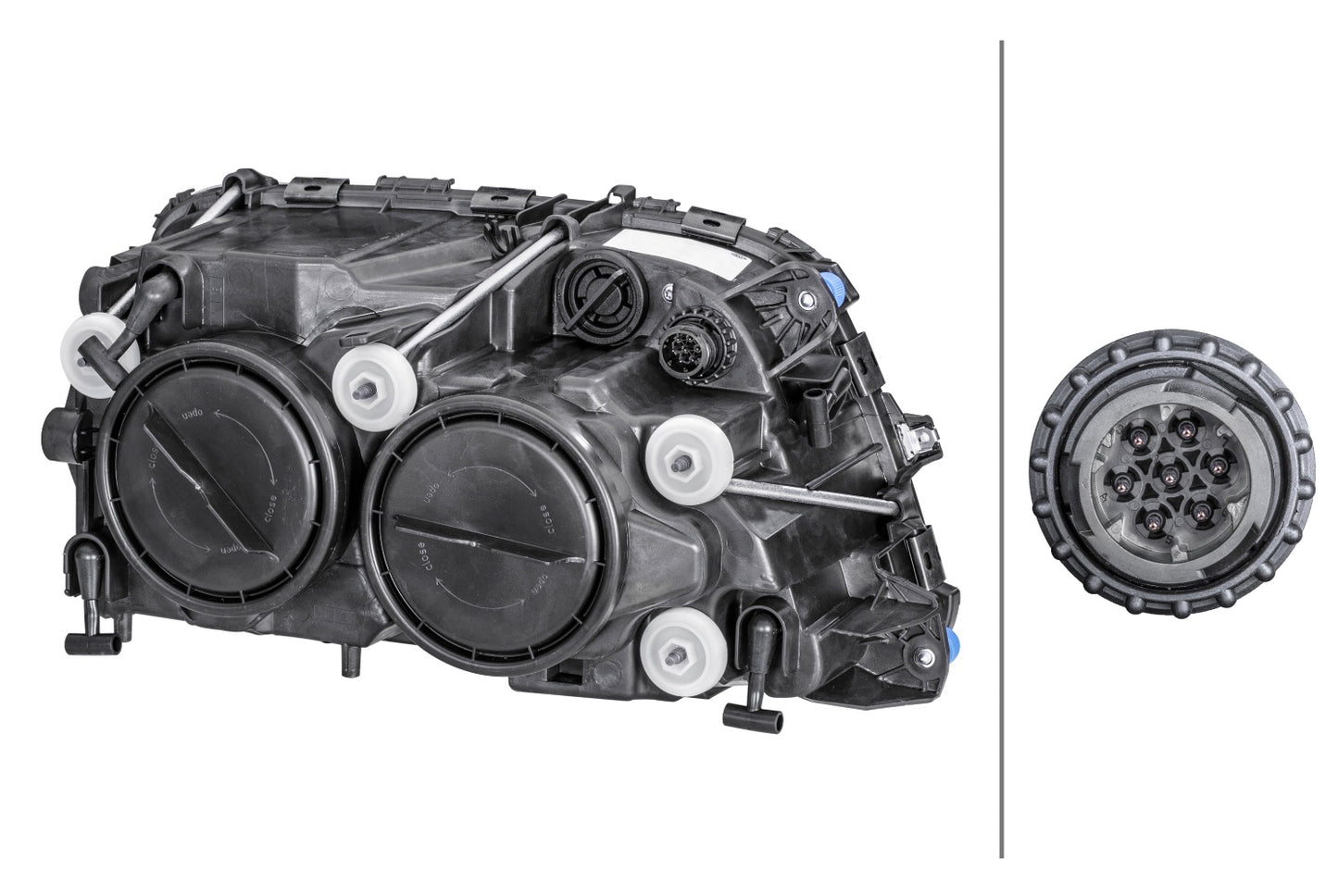HELLA FF/Halogen-Headlight - left - for e.g. Mercedes-Benz Actros MP3 1EH009513-331