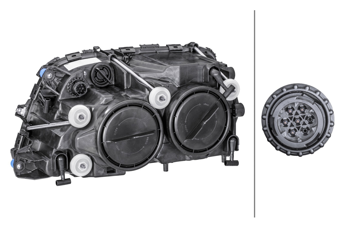 HELLA Halogen/FF-Headlight - right - for e.g. Mercedes-Benz Actros MP3 1EH009513-321
