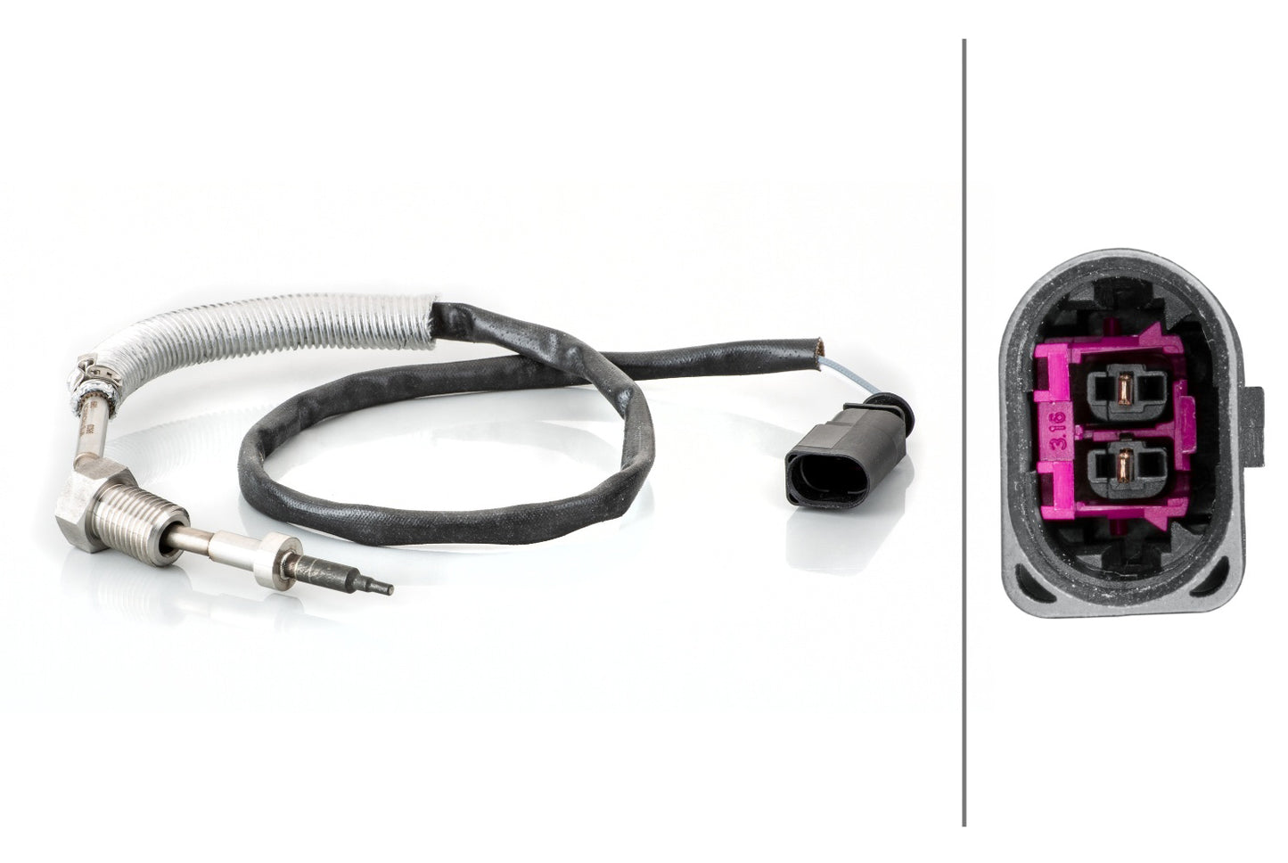 HELLA Sensor, exhaust gas temperature - 2-pin connector 6PT014495-101