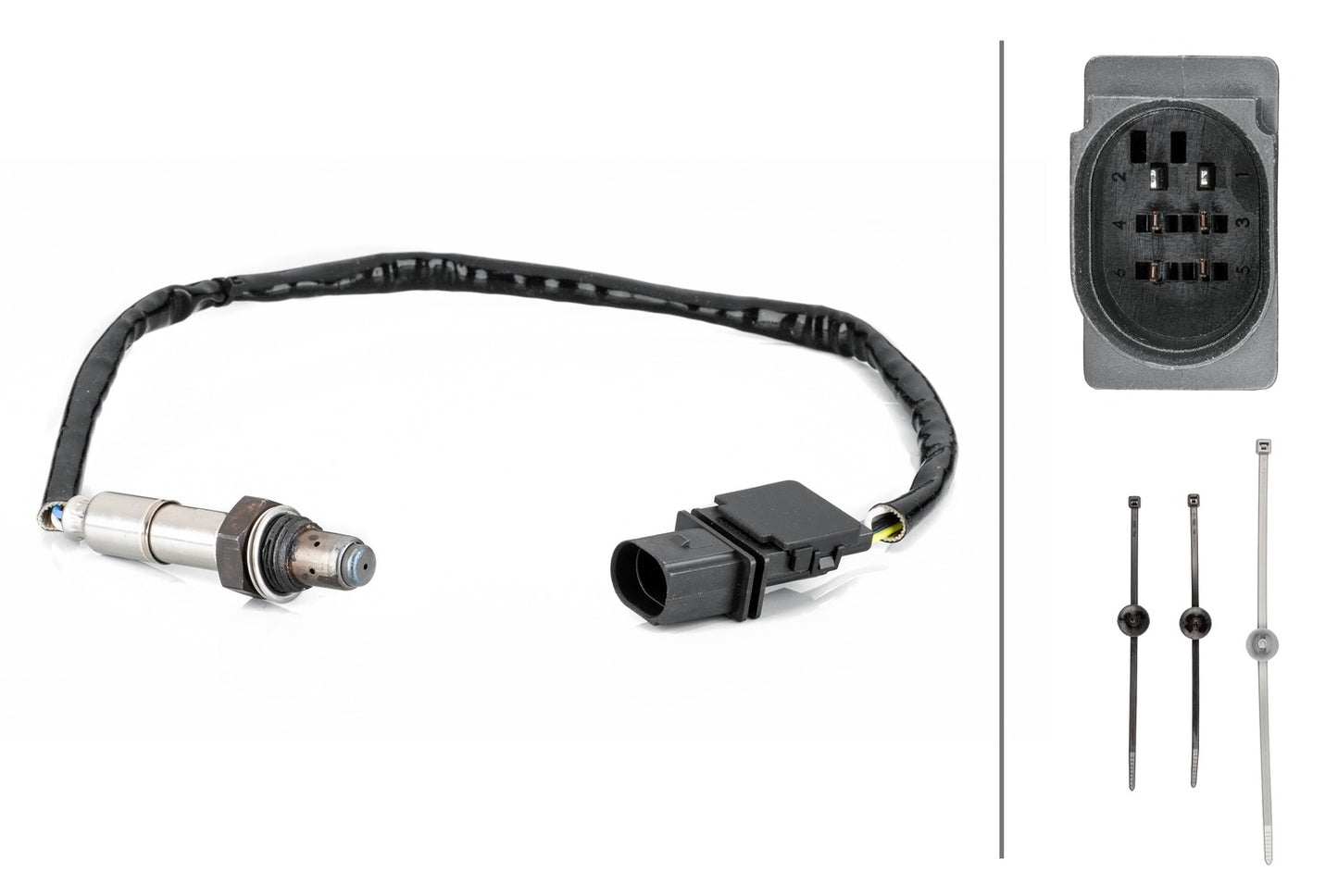 HELLA Oxygen sensor - 6-pin connector 6PA358103-101