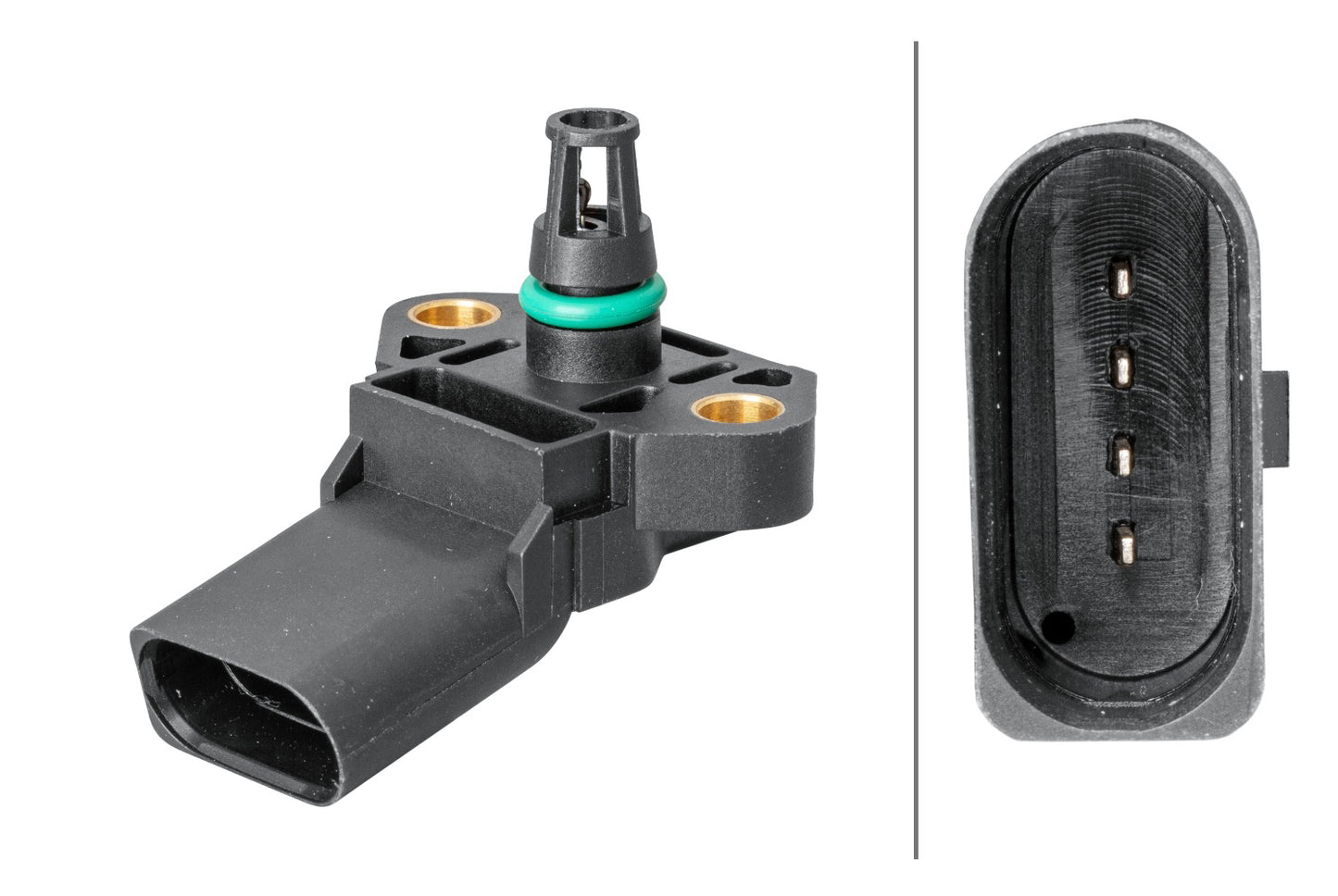 HELLA Sensor, boost pressure - 4-pin connector - Bolted 6PP009400-251