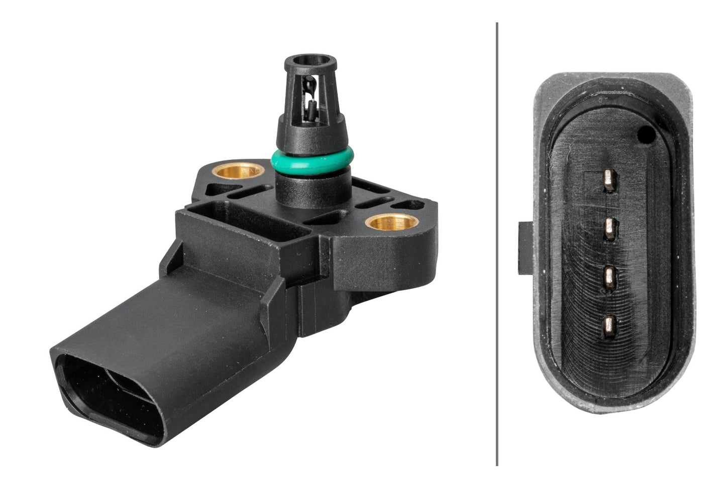 HELLA Sensor, boost pressure - 4-pin connector - Bolted 6PP009400-471