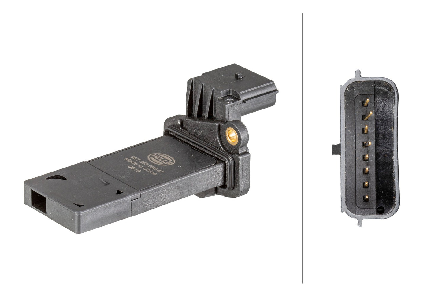 HELLA Mass Air Flow Sensor - 8-pin connector - Bolted - without housing 8ET358095-471