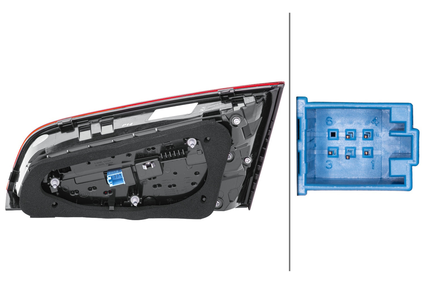 HELLA Rearlight - LED - Inner Section - left - for e.g. Audi A3 Sportback (8Va, 8Vf) 2SV012837-131