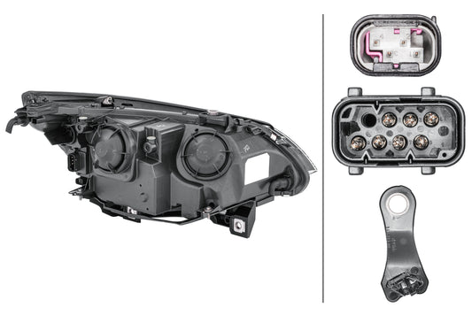 HELLA Halogen-Headlight - left - for e.g. BMW 5 (E60) 1EF008673-071