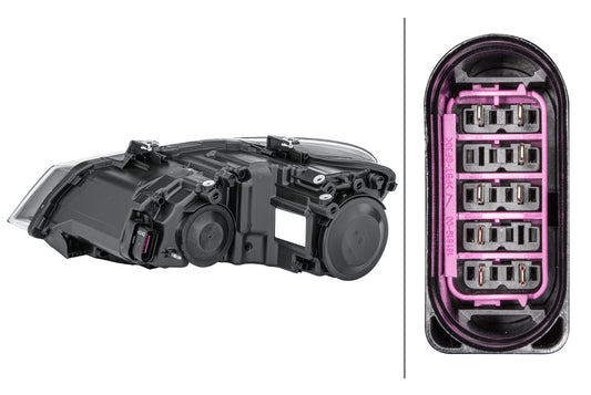 HELLA Halogen-Headlight - right - for e.g. VW Polo (6R1, 6C1) 1EE247051-021