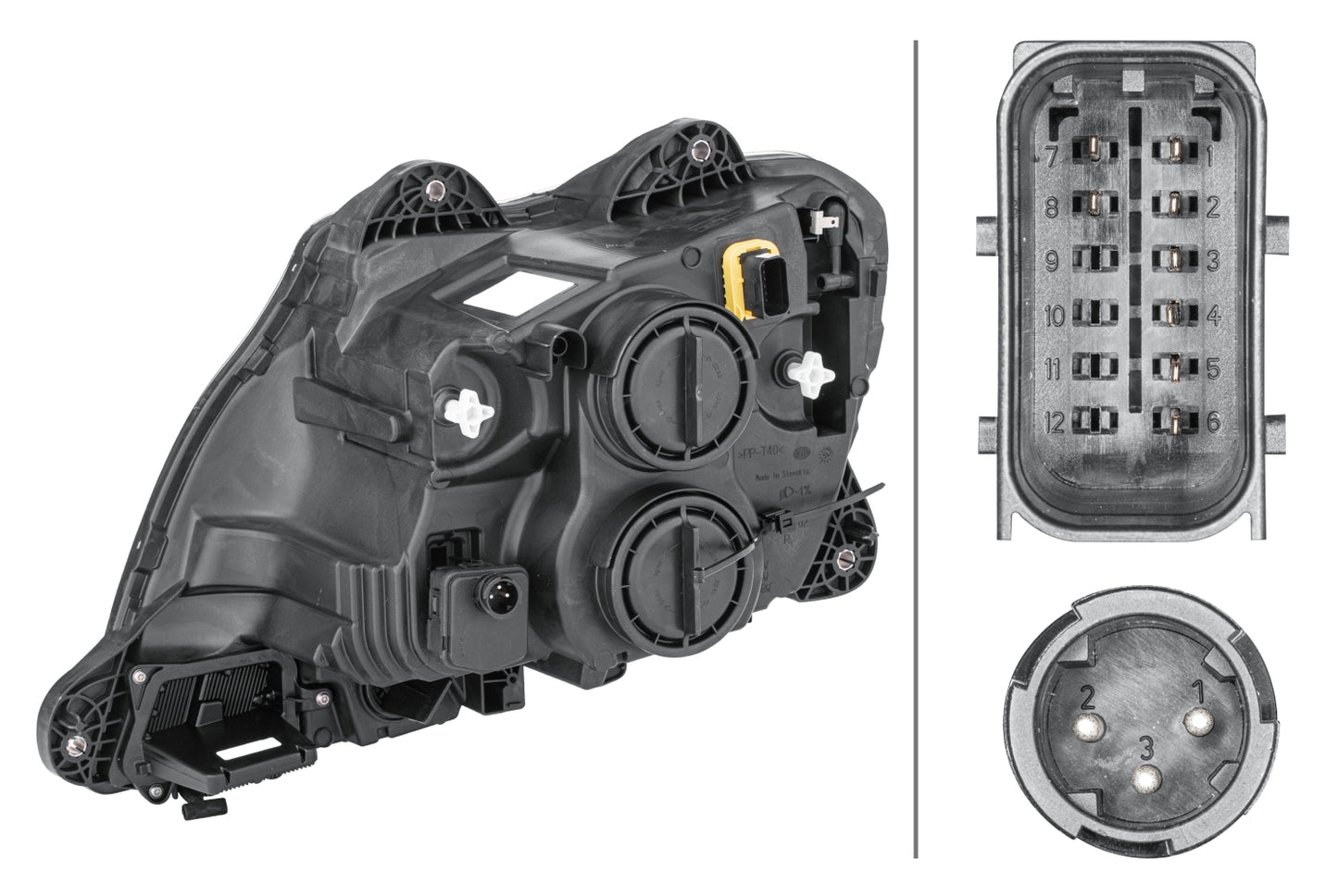 HELLA Halogen/FF-Headlight - right 1ED010116-541