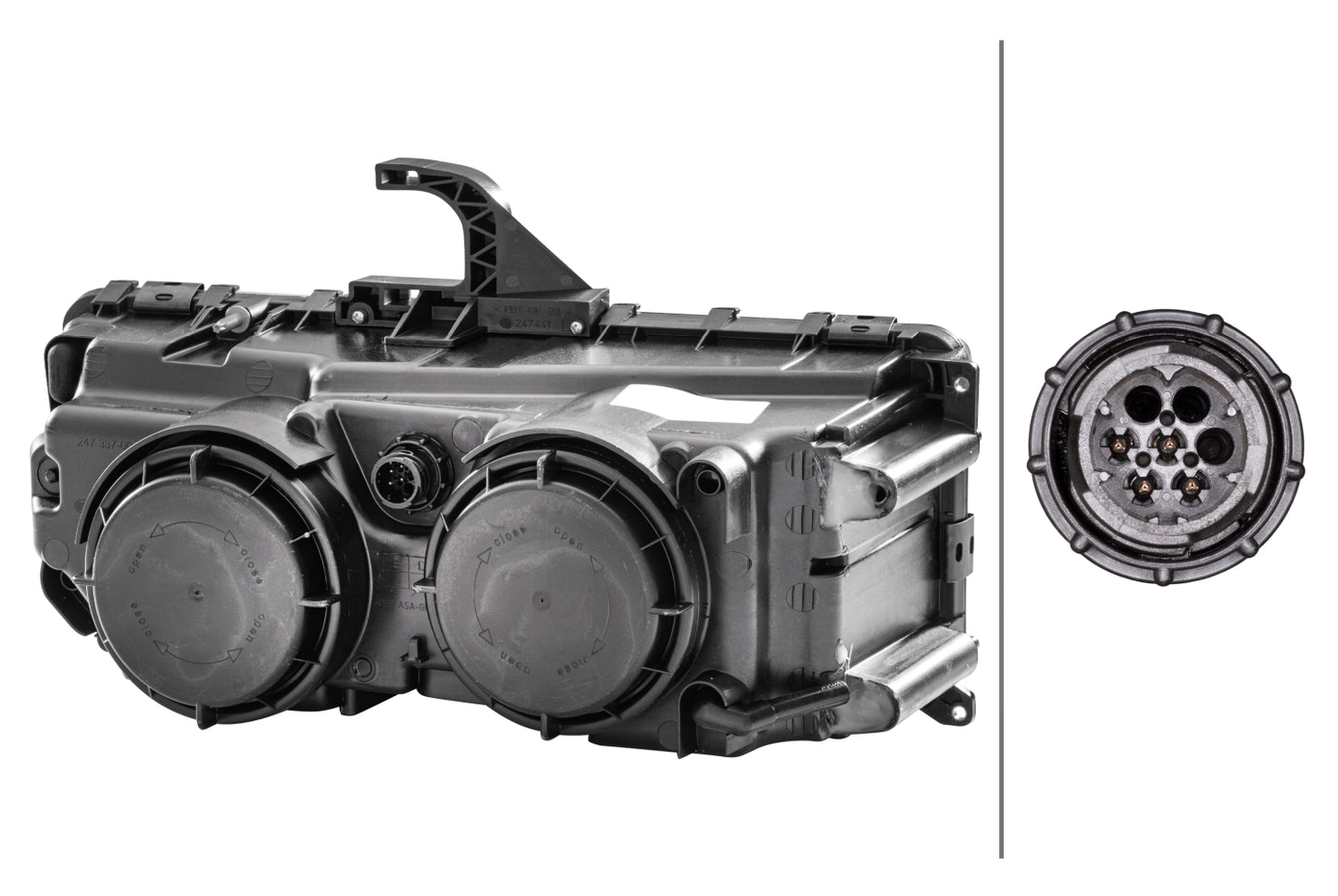 HELLA Halogen-Headlight - left - for e.g. Mercedes-Benz Axor II 1DB247011-011
