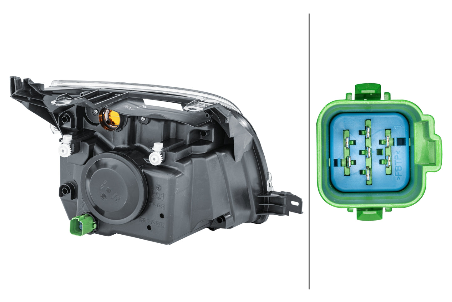 HELLA Halogen-Headlight - left - for e.g. Ford Fusion (JU_) 1ED247026-251