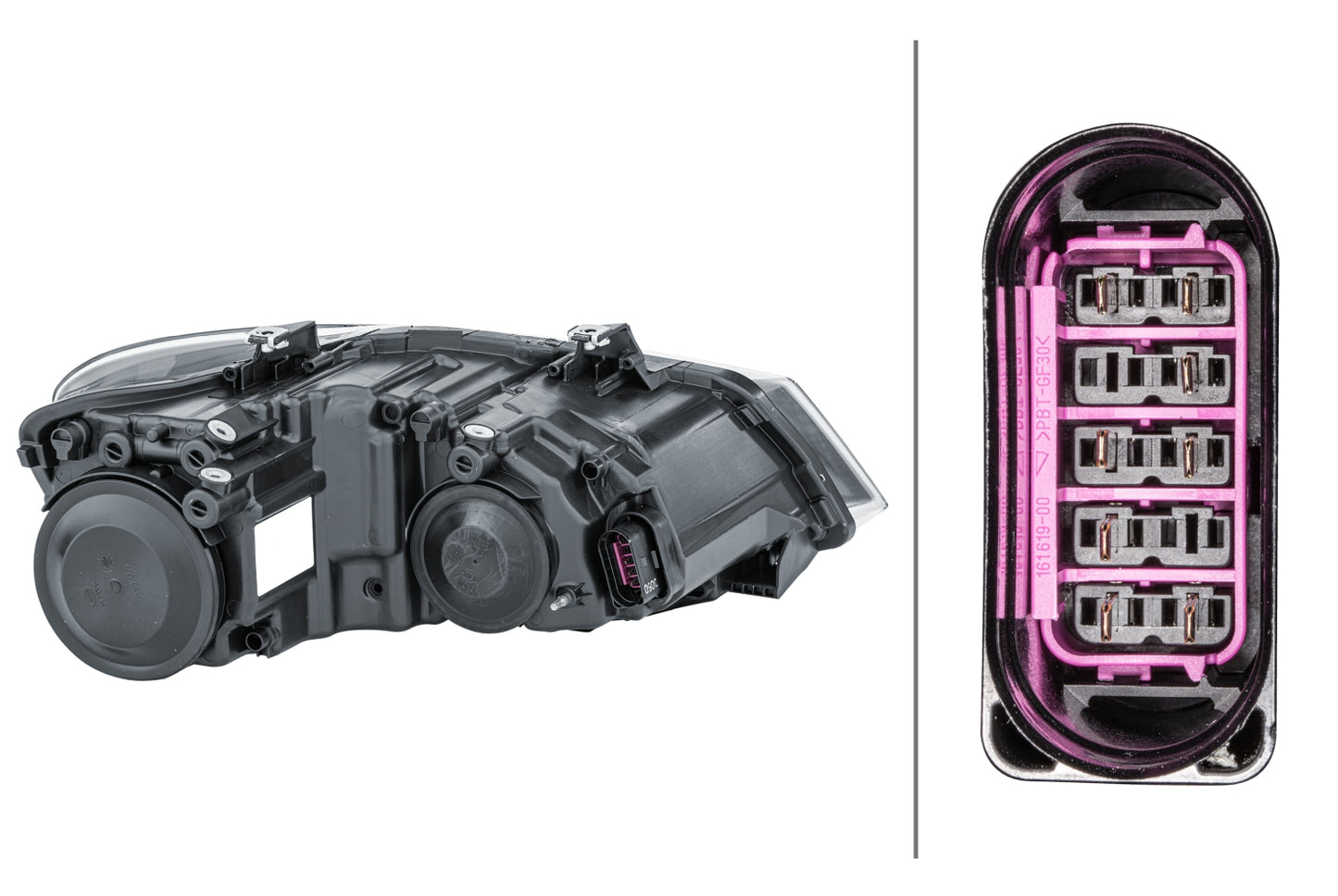 HELLA Halogen-Headlight - left - for e.g. VW Polo (6R1, 6C1) 1EE247051-011