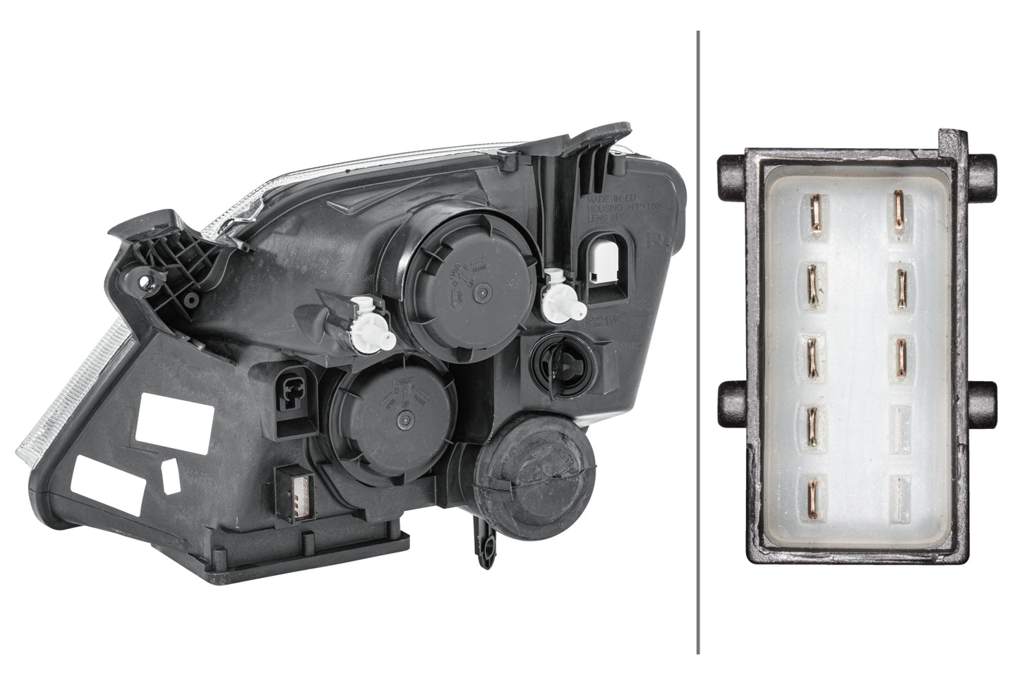 HELLA Halogen-Headlight - right - for e.g. Opel Meriva A Mpv (X03) 1EE354535-021