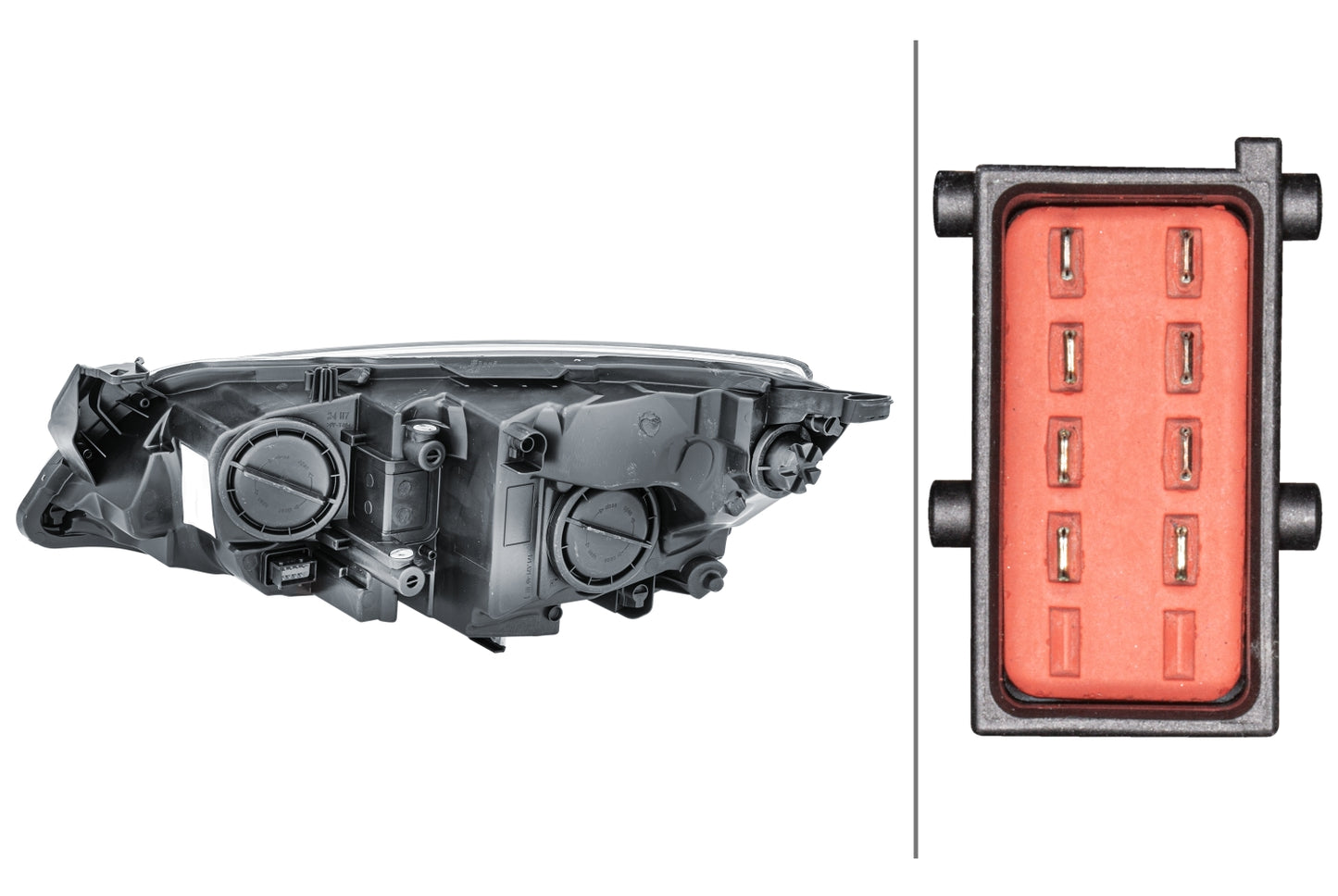 HELLA FF/Halogen-Headlight - right - for e.g. Opel Astra J (P10) 1EG010011-381