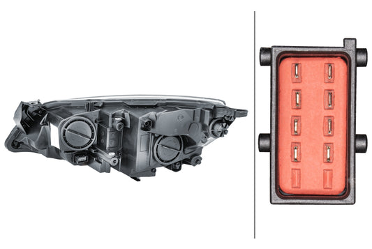 HELLA FF/Halogen-Headlight - right - for e.g. Opel Astra J (P10) 1EG010011-381