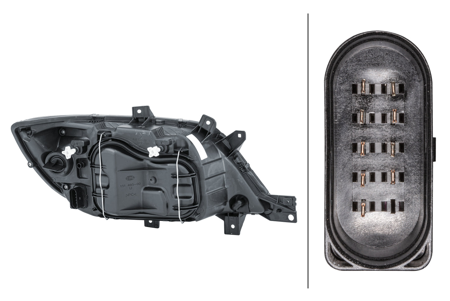 HELLA Halogen-Headlight - left - for e.g. Mercedes-Benz Sprinter 3-T Chassis (903) 1EH246047-011