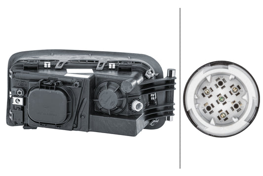 HELLA Halogen-Headlight - left 1EH354984-011