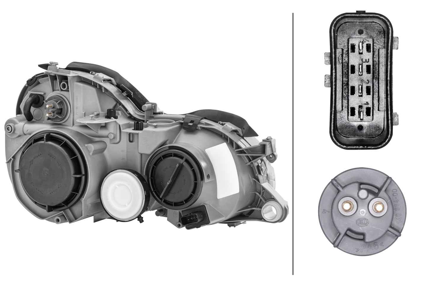 HELLA Halogen-Headlight - left - for e.g. Mercedes-Benz Clk (C208) 1D9007450-131