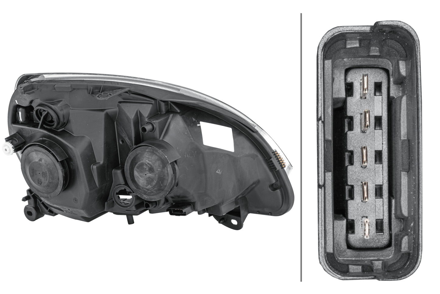 HELLA Halogen-Headlight - left - for e.g. Renault Clio II (BB_, CB_) 1DB008461-731