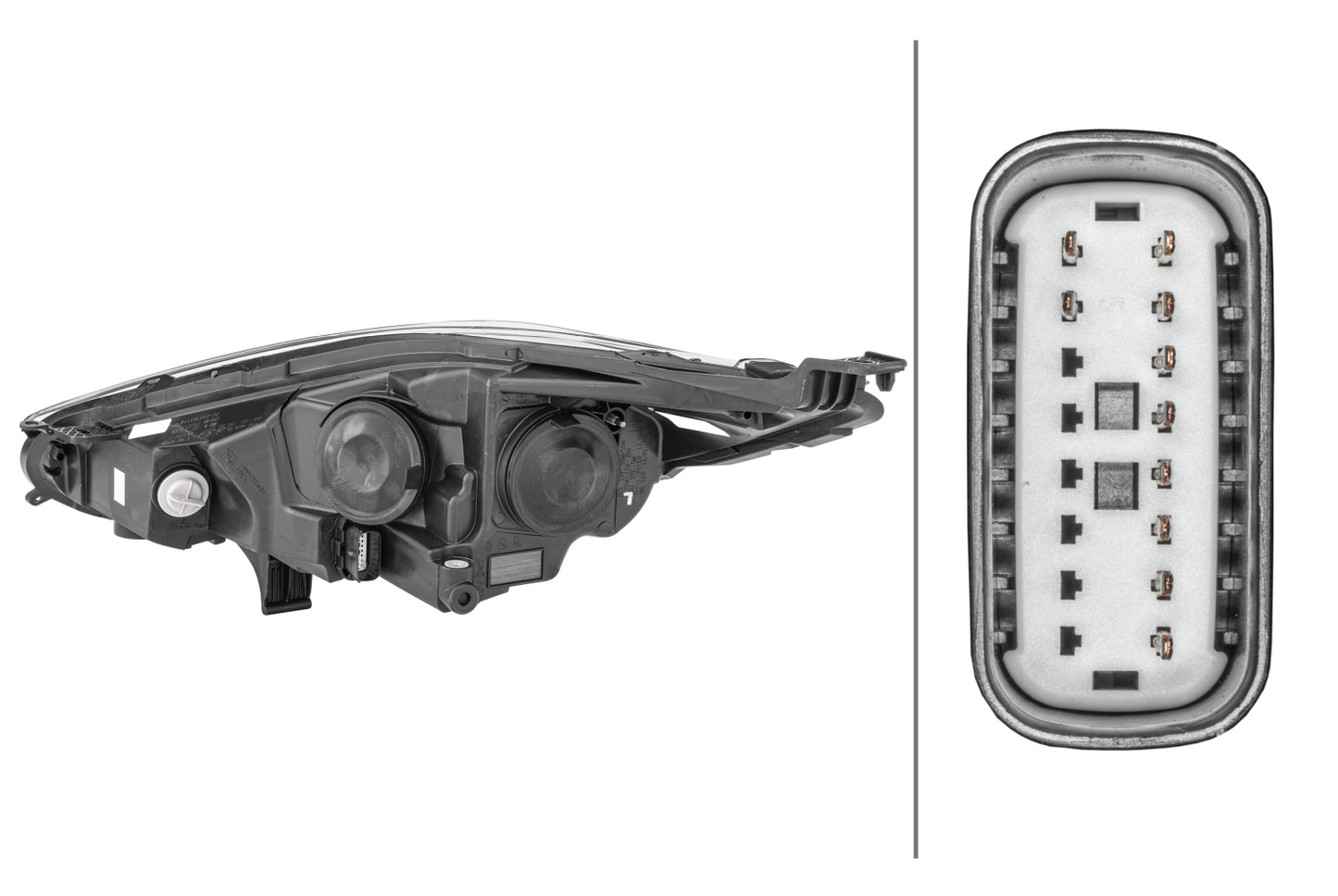 HELLA Halogen-Headlight - right - for e.g. Ford Fiesta VI (CB1, CCN) 1EE354803-021