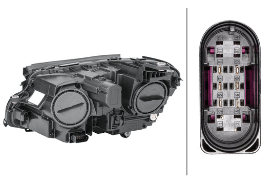 HELLA Halogen-Headlight - right - for e.g. Mercedes-Benz E-Class (W213) 1EG012076-061