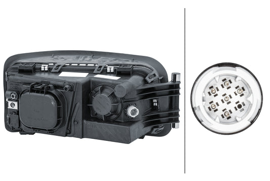 HELLA Halogen-Headlight - left 1EH354984-031