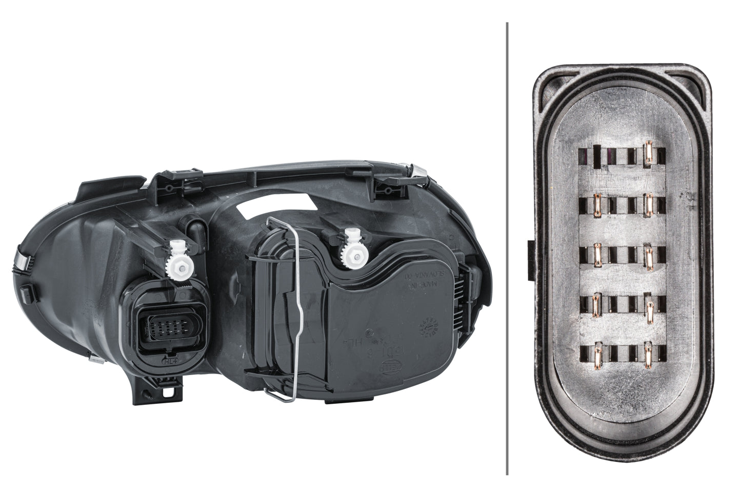 HELLA Halogen/FF-Headlight - right - for e.g. VW Golf IV (1J1) 1EJ007700-081