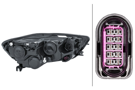 HELLA FF/Halogen-Headlight - left - for e.g. Audi A6 Avant (4G5, 4GD, C7) 1EJ011149-011