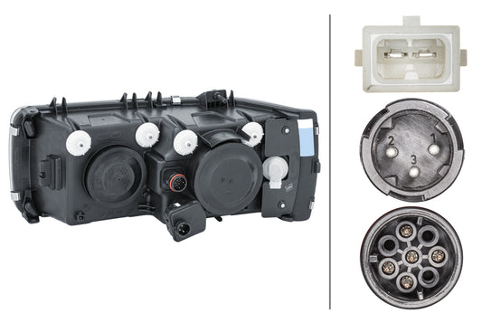 HELLA Halogen-Headlight - right 1EJ247046-021