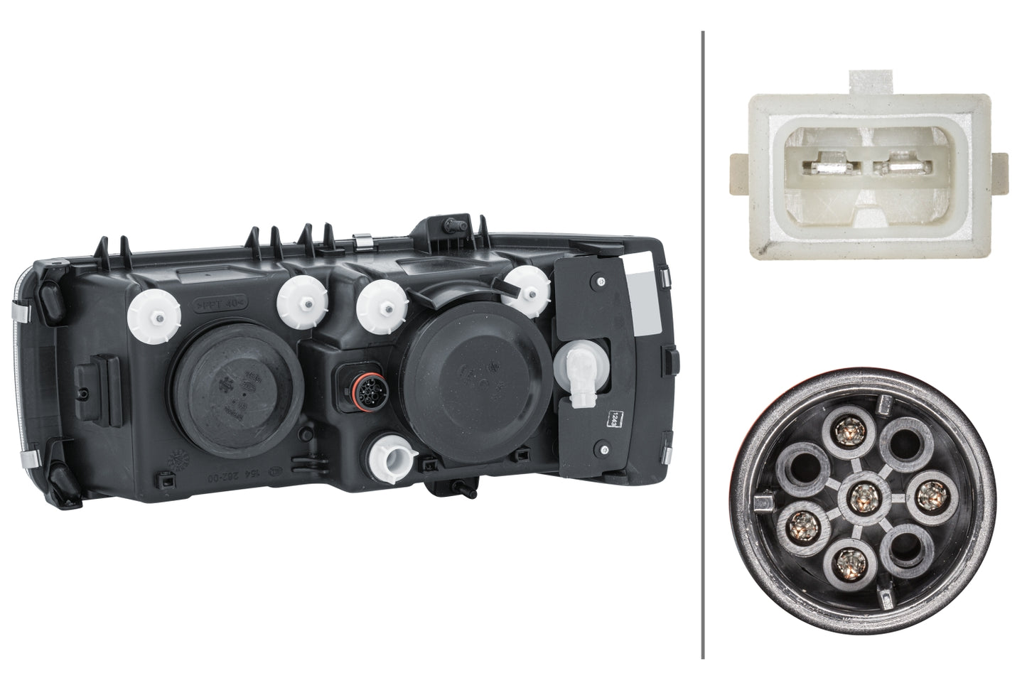 HELLA Halogen-Headlight - right 1EJ247046-041
