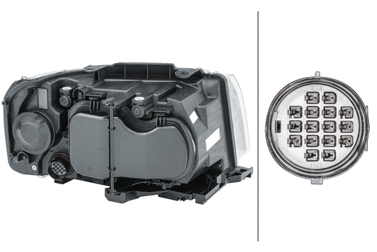 HELLA Halogen/LED-Headlight - left - for e.g. Land Rover Freelander 2 (L359) 1EJ354813-031