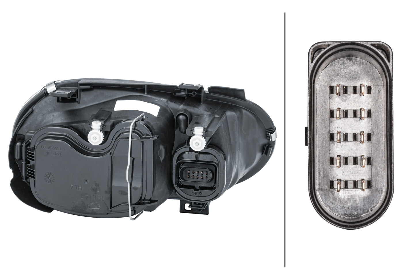 HELLA DE/FF/Halogen-Headlight - left - for e.g. VW Golf IV (1J1) 1EL007700-151