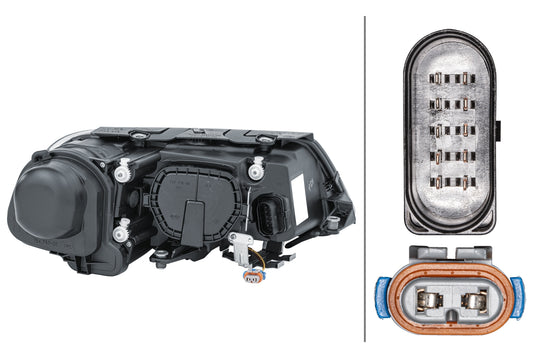 HELLA Halogen/Bi-Xenon-Headlight - left - for e.g. VW Passat Variant (3B6) 1EL008340-071