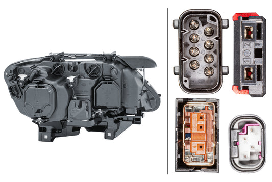 HELLA Halogen/Bi-Xenon-Headlight - left - for e.g. BMW 7 (E65, E66, E67) 1EL009043-411