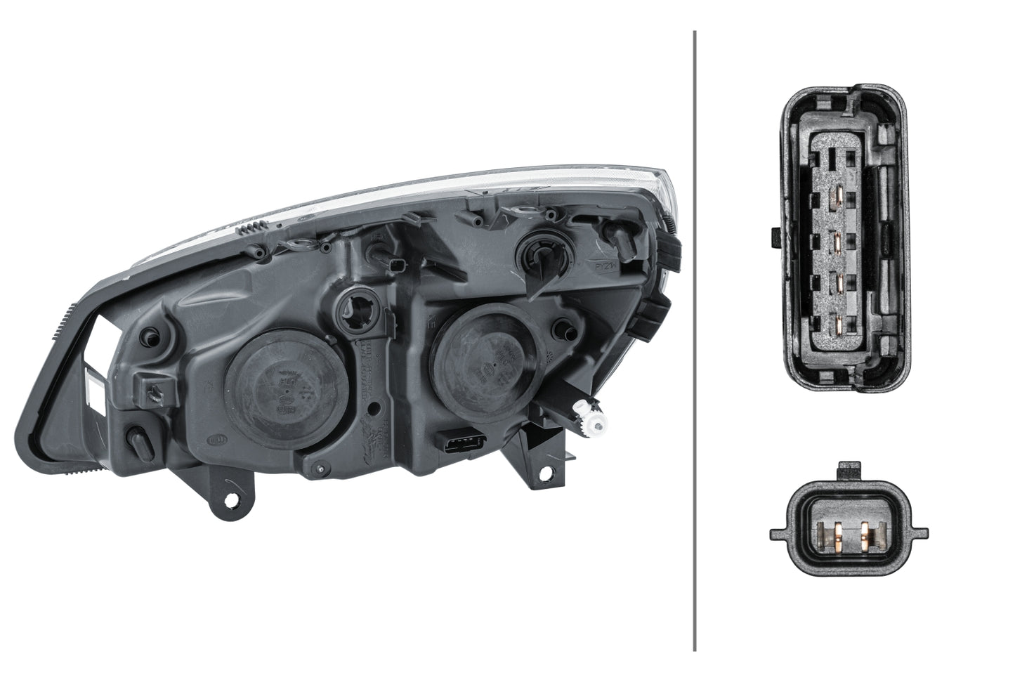 HELLA Halogen-Headlight - right - for e.g. Renault Scénic II (JM0/1_) 1EG008862-181
