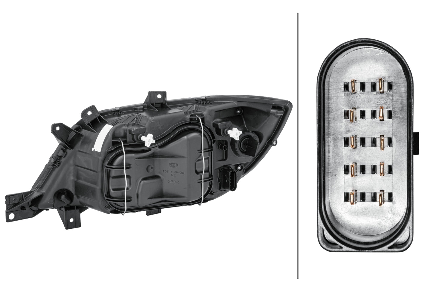 HELLA Halogen-Headlight - right - for e.g. Mercedes-Benz Sprinter 3-T Chassis (903) 1EH246047-061