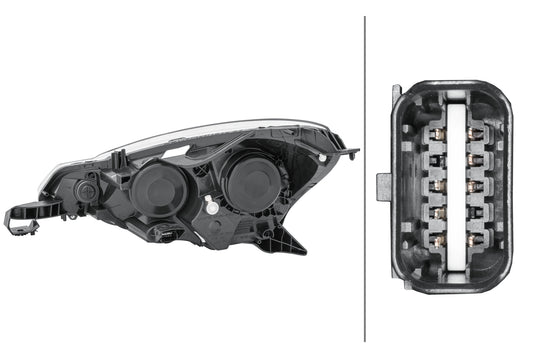 HELLA Bulb-Headlight - right - for e.g. Citroën C3 II (SC_) 1EJ354674-021