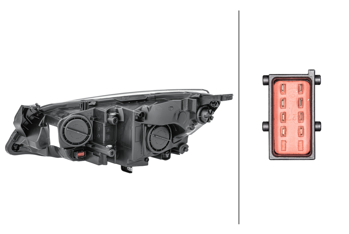 HELLA FF/Halogen-Headlight - right - for e.g. Opel Astra J (P10) 1EG010011-321