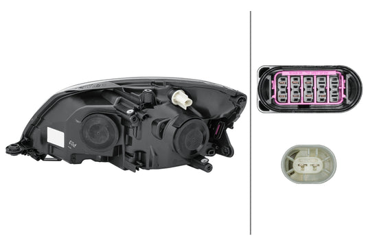 HELLA FF/DE/Halogen-Headlight - right - for e.g. Skoda Fabia II (542) 1EL010417-501