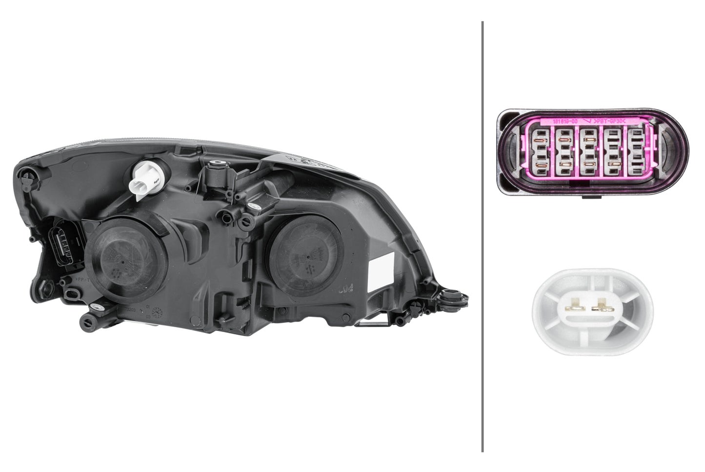 HELLA Halogen/FF/DE-Headlight - left - for e.g. Skoda Fabia II (542) 1EL010417-491