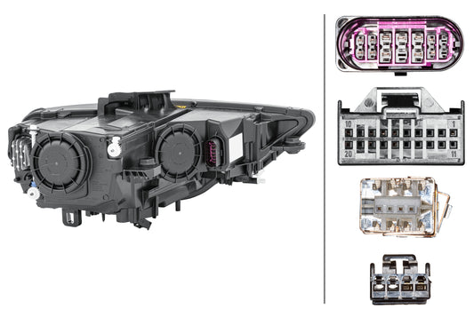 HELLA Hybrid-Headlight - left - for e.g. Audi A3 (8V1, 8VK) 1EL010740-571