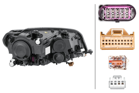 HELLA Bi-Xenon/LED/DE-Headlight - left - for e.g. VW Caddy IV Box (SAA, SAH) 1EL012286-211